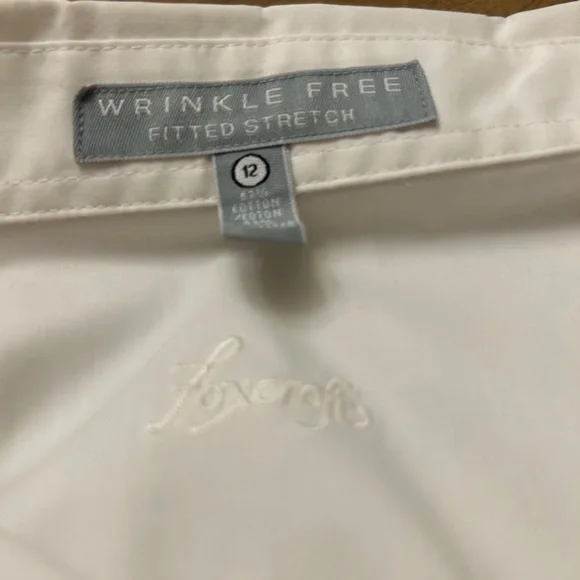 Foxcroft no-iron white button down shirt, size 12 - Picture 3 of 7